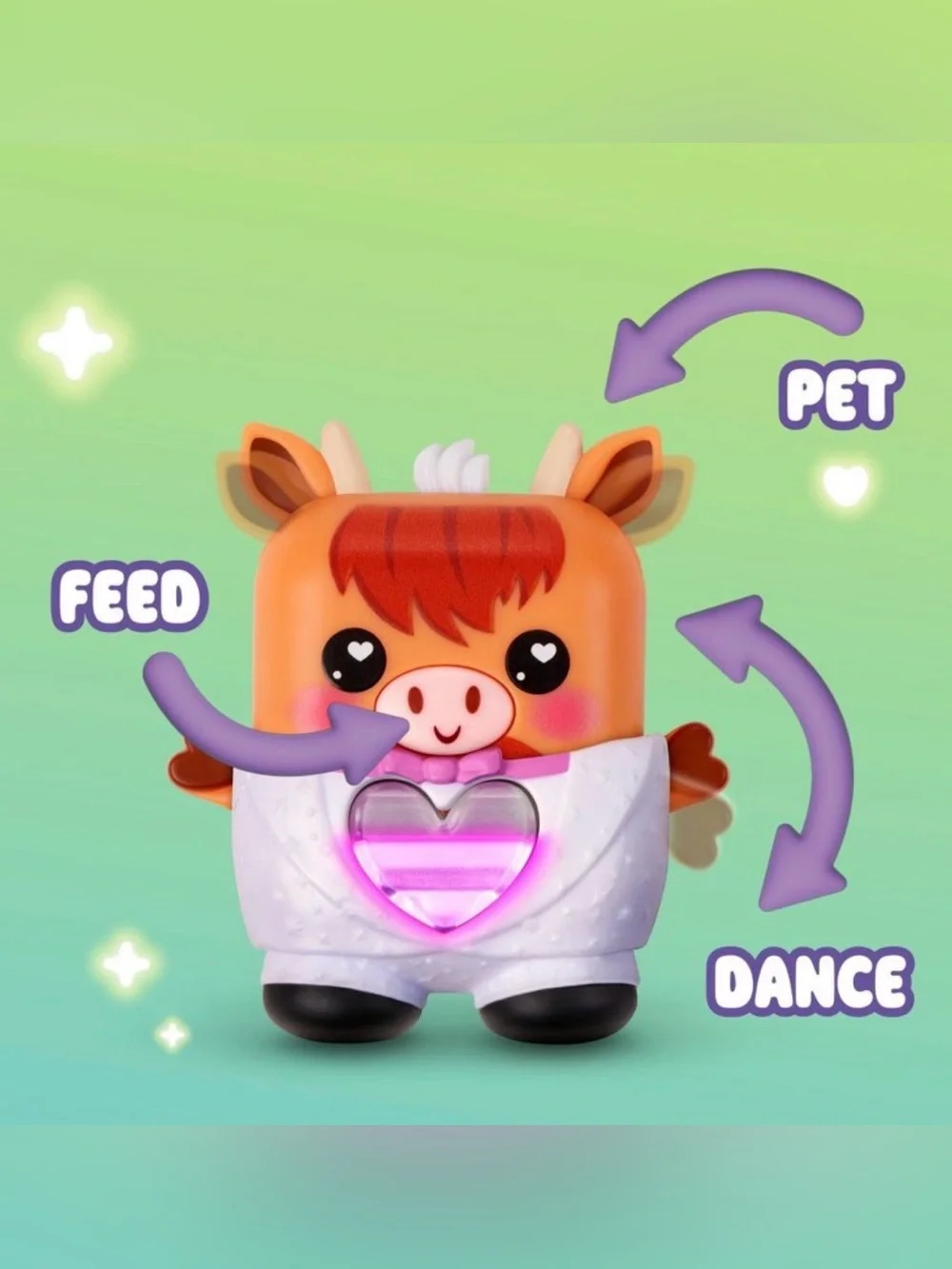 Hasbro Nano-Mals Cowbert the Highland Cow Electronic Fidget Pet NEW Toy gift
